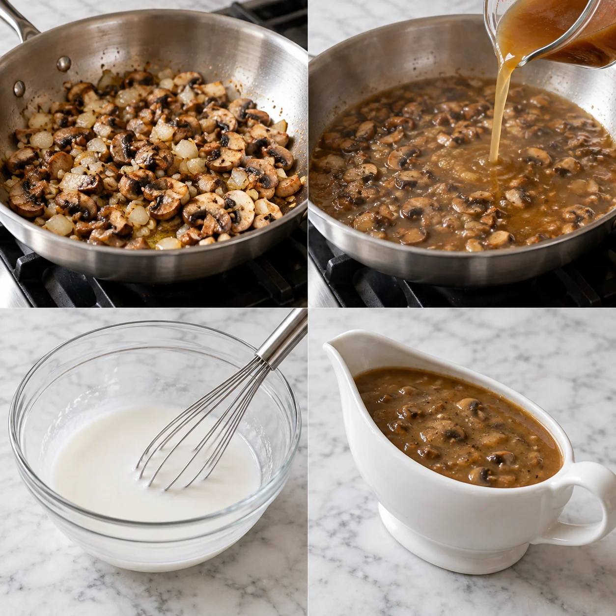 Illustrative Arrowroot-thickened vegetable gravy