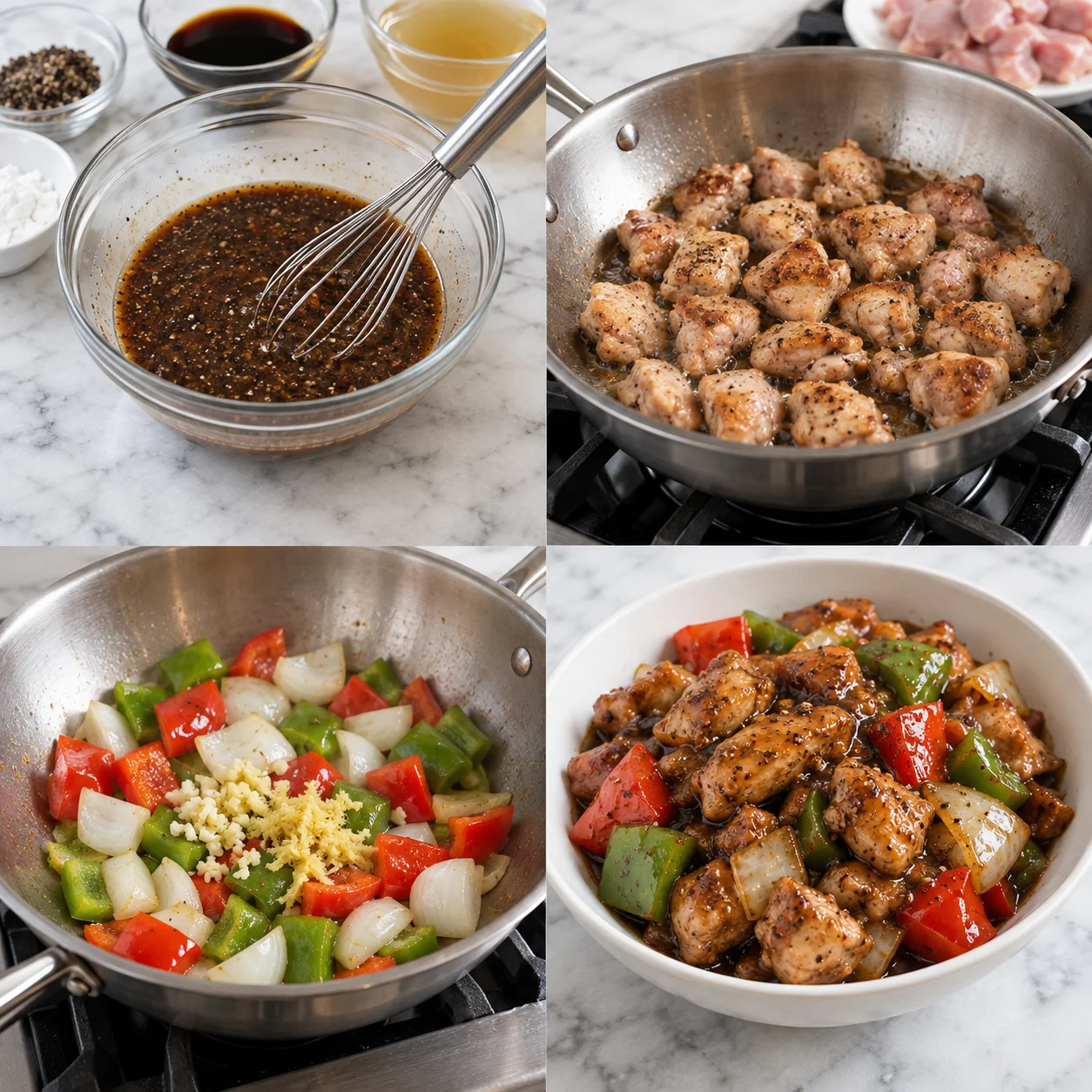 Illustrative Black pepper chicken