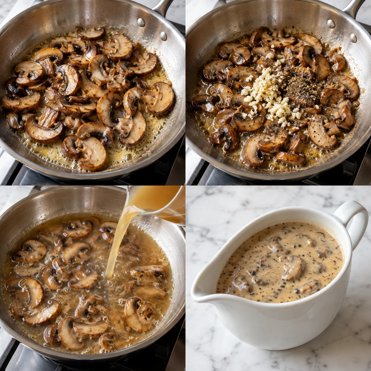 Illustrative Mushroom pepper sauce