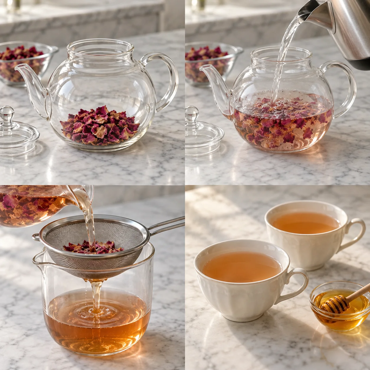 Illustrative Rose-petal tea