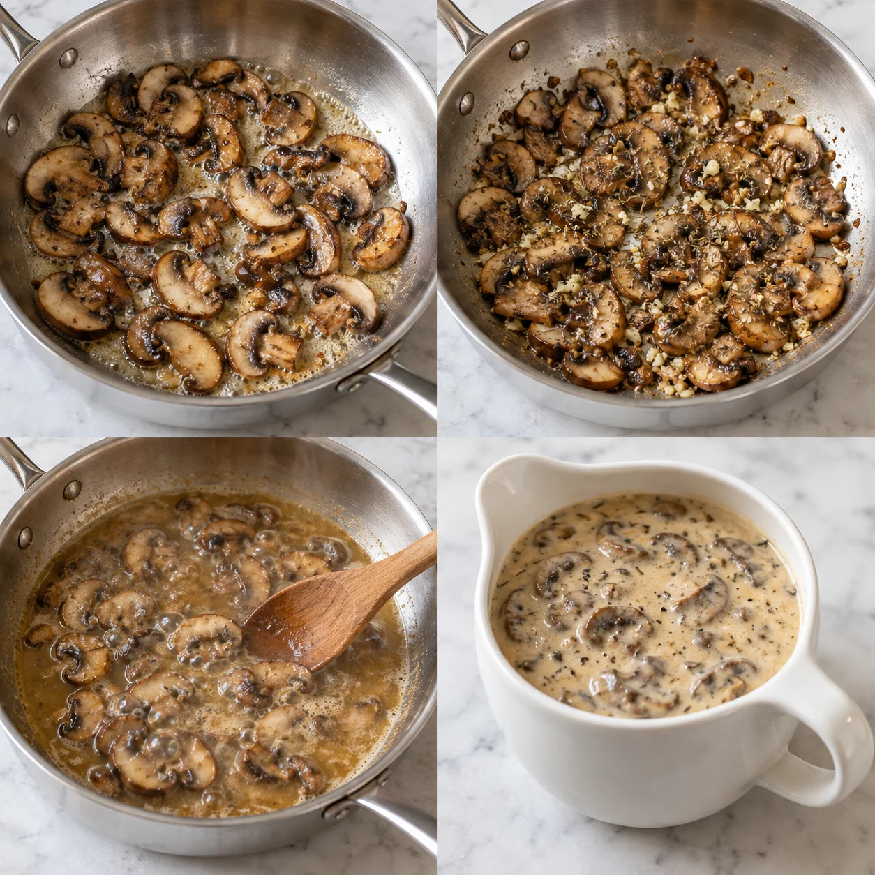 Illustrative Thyme mushroom sauce