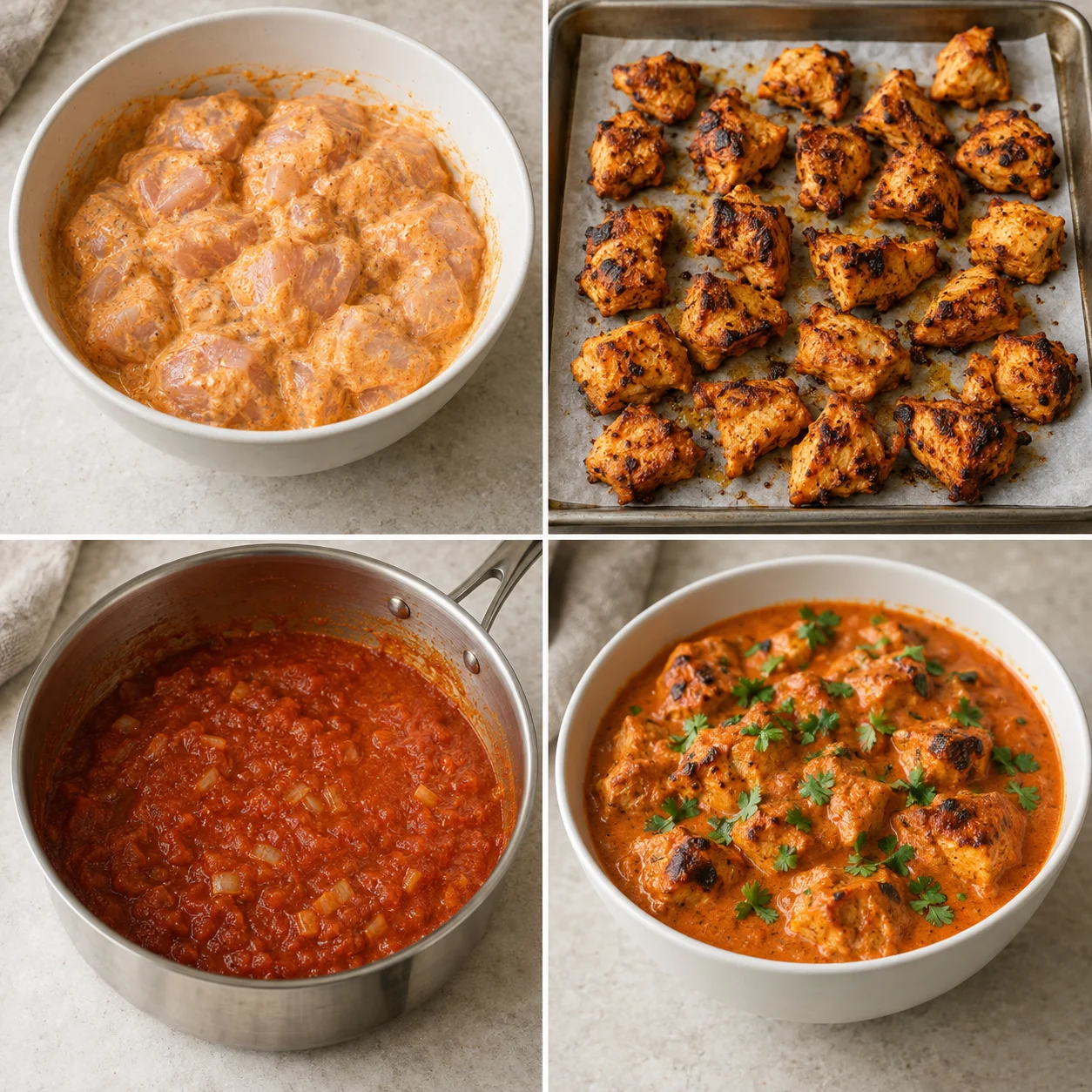 Illustrative Chicken tikka masala