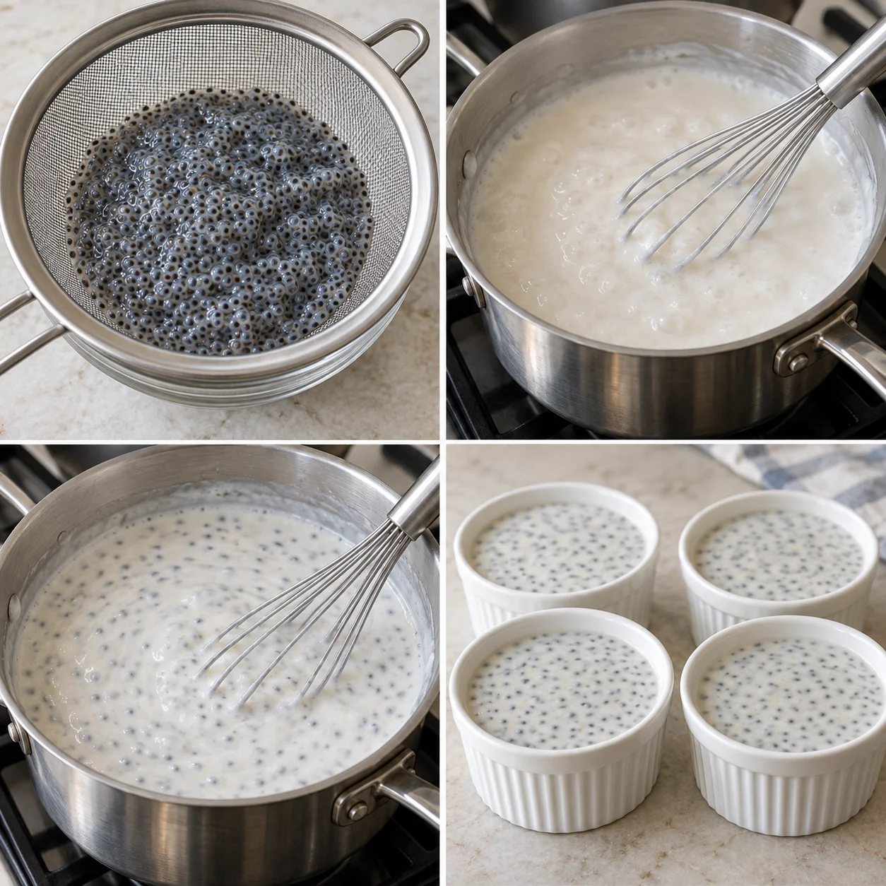 Illustrative Coconut sabja pudding