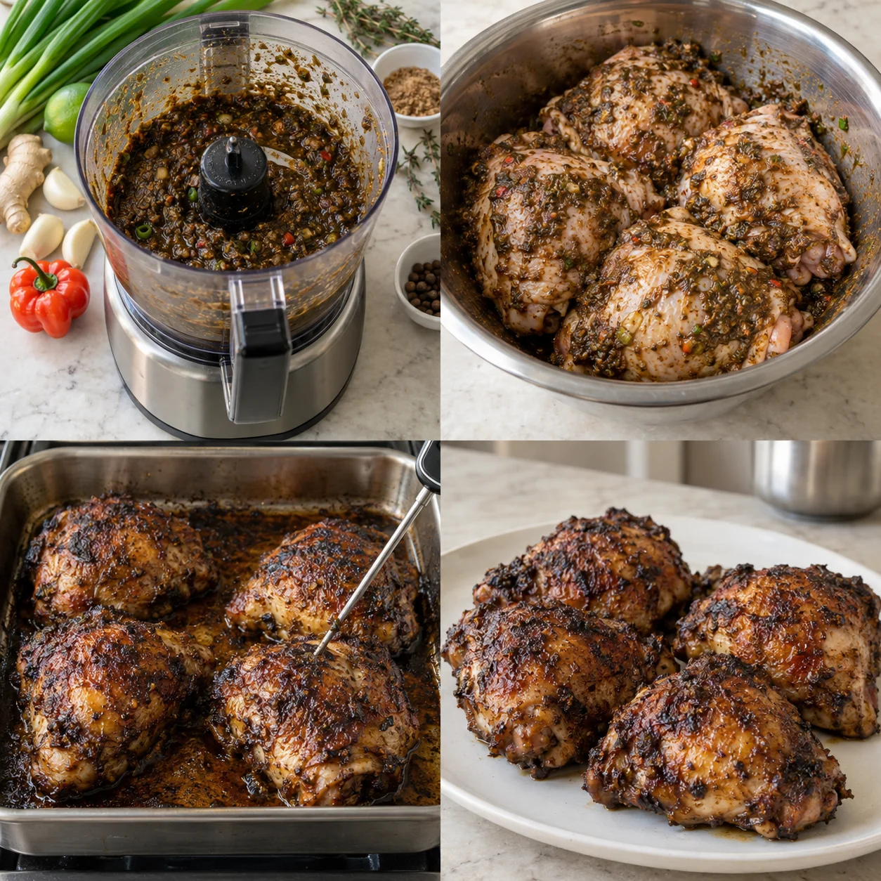 Illustrative Jamaican jerk chicken