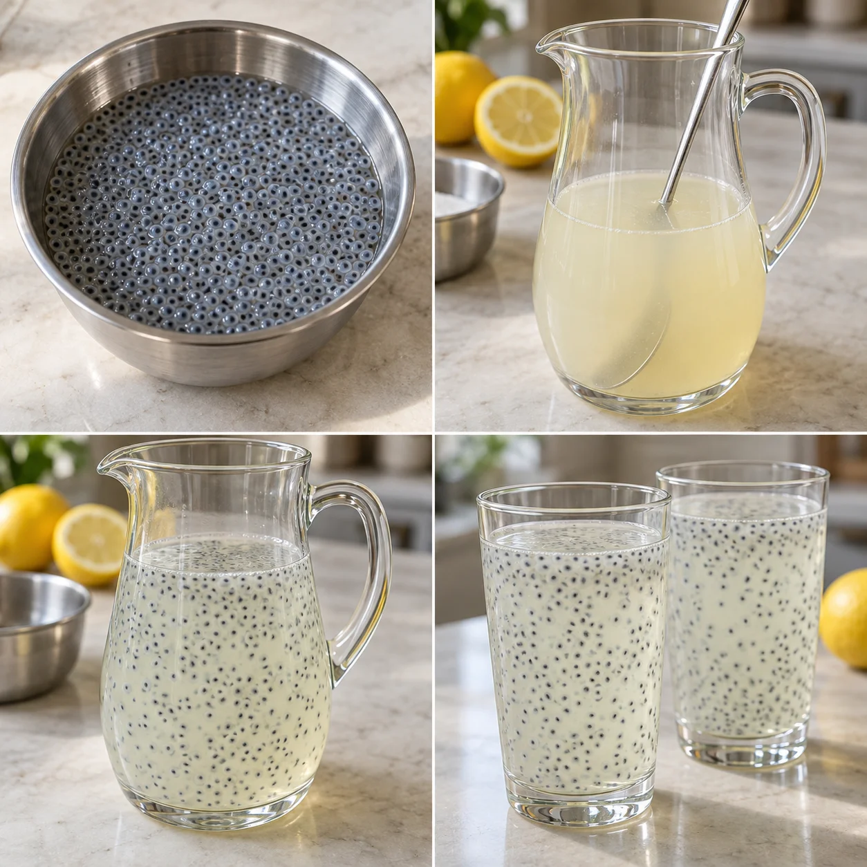 Illustrative Sabja lemonade