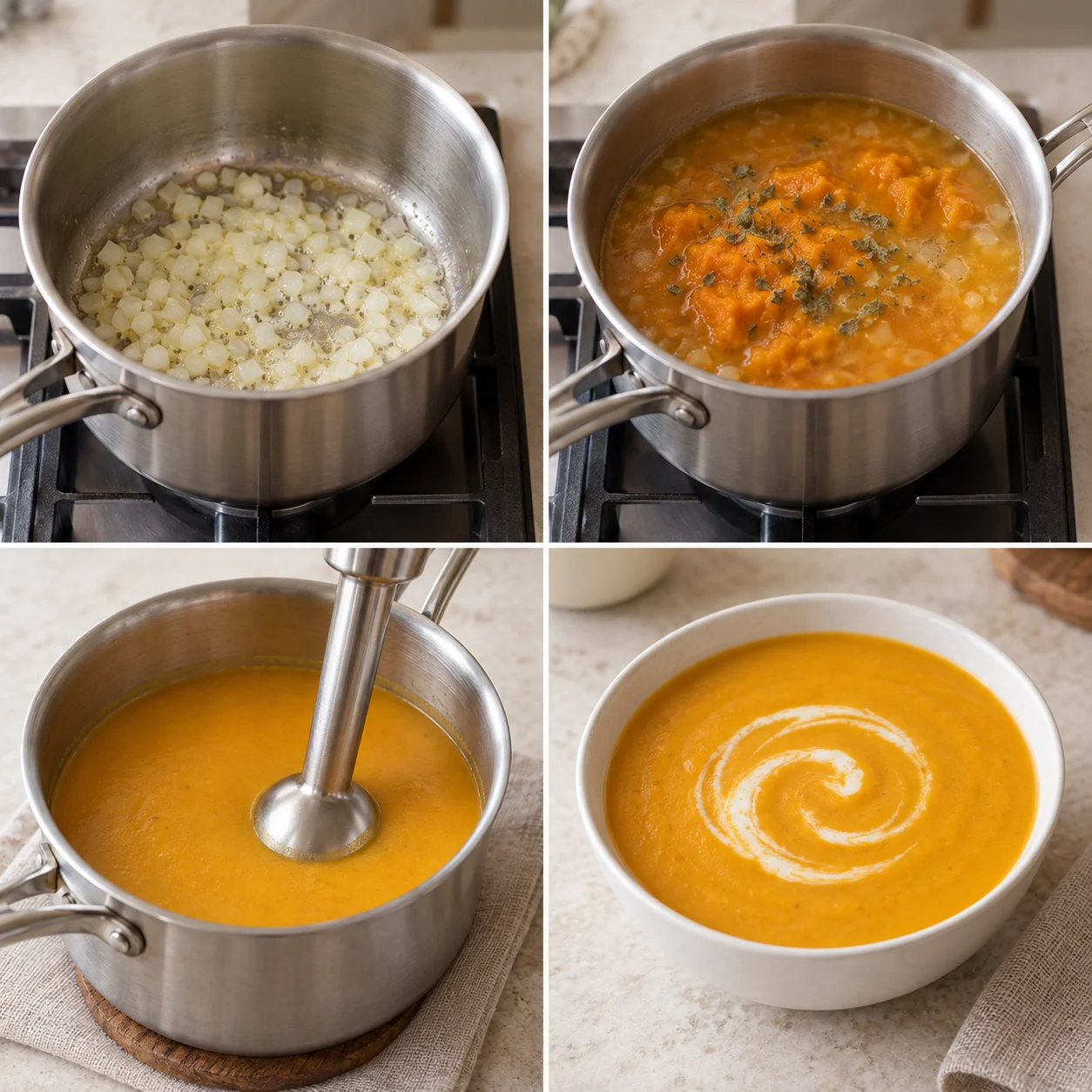 Illustrative Sage pumpkin soup