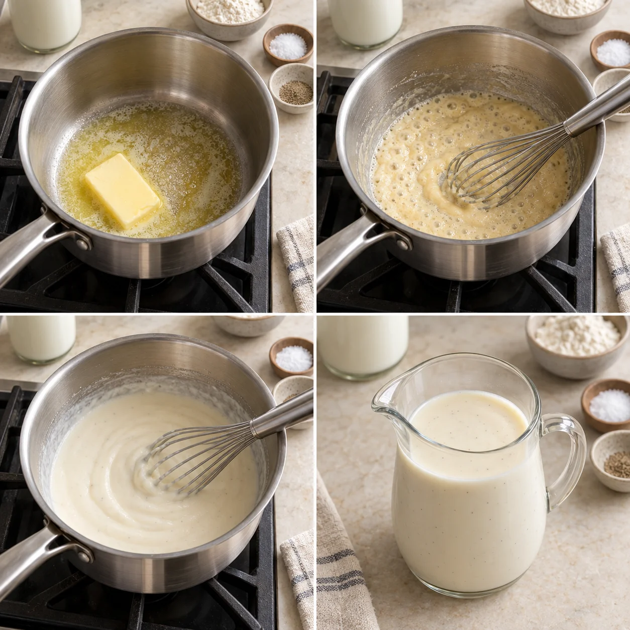 Illustrative White-pepper cream sauce