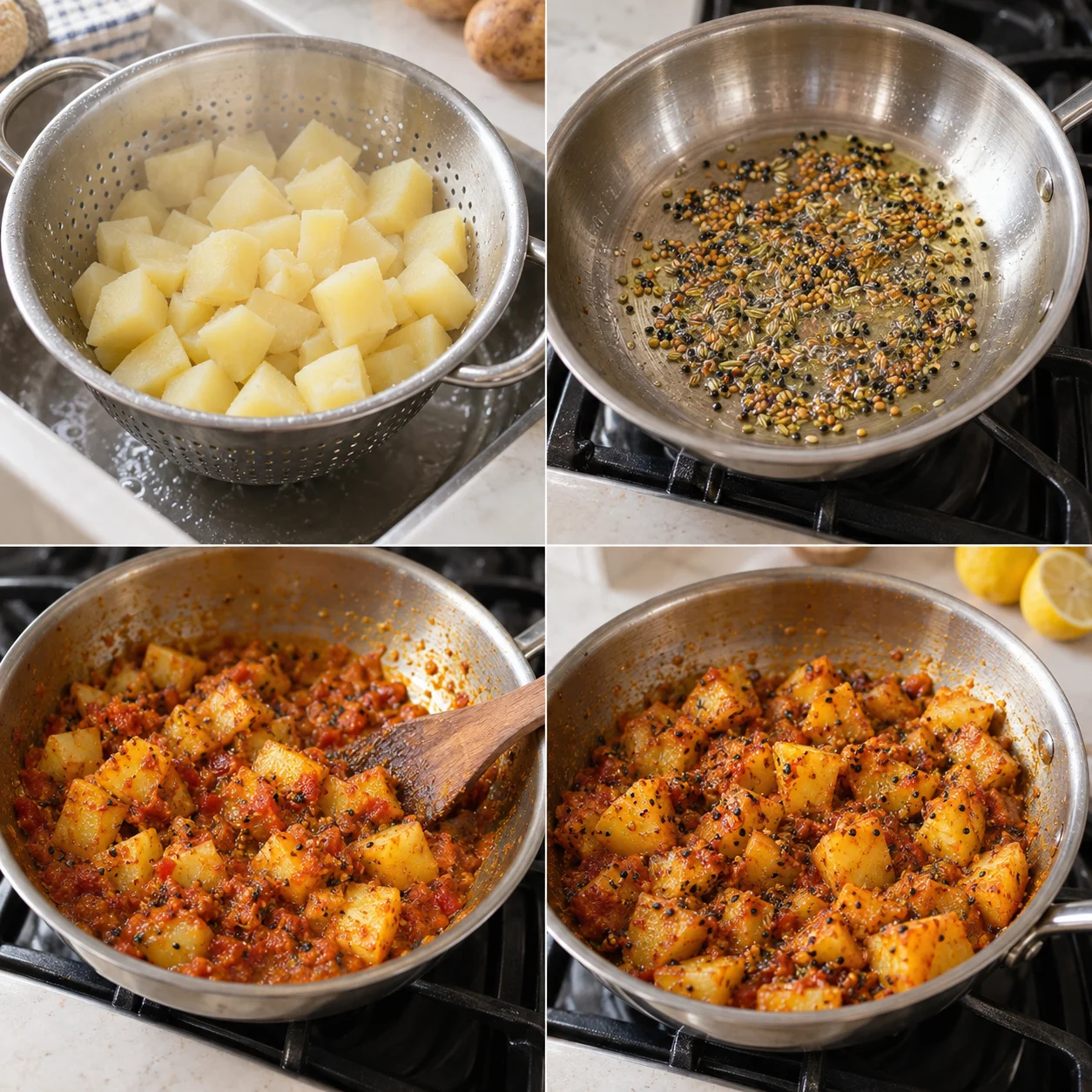 Illustrative Achari aloo