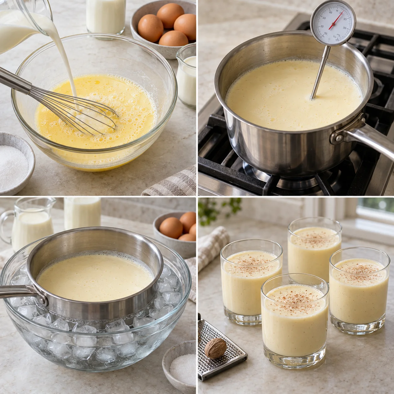 Illustrative Cooked eggnog
