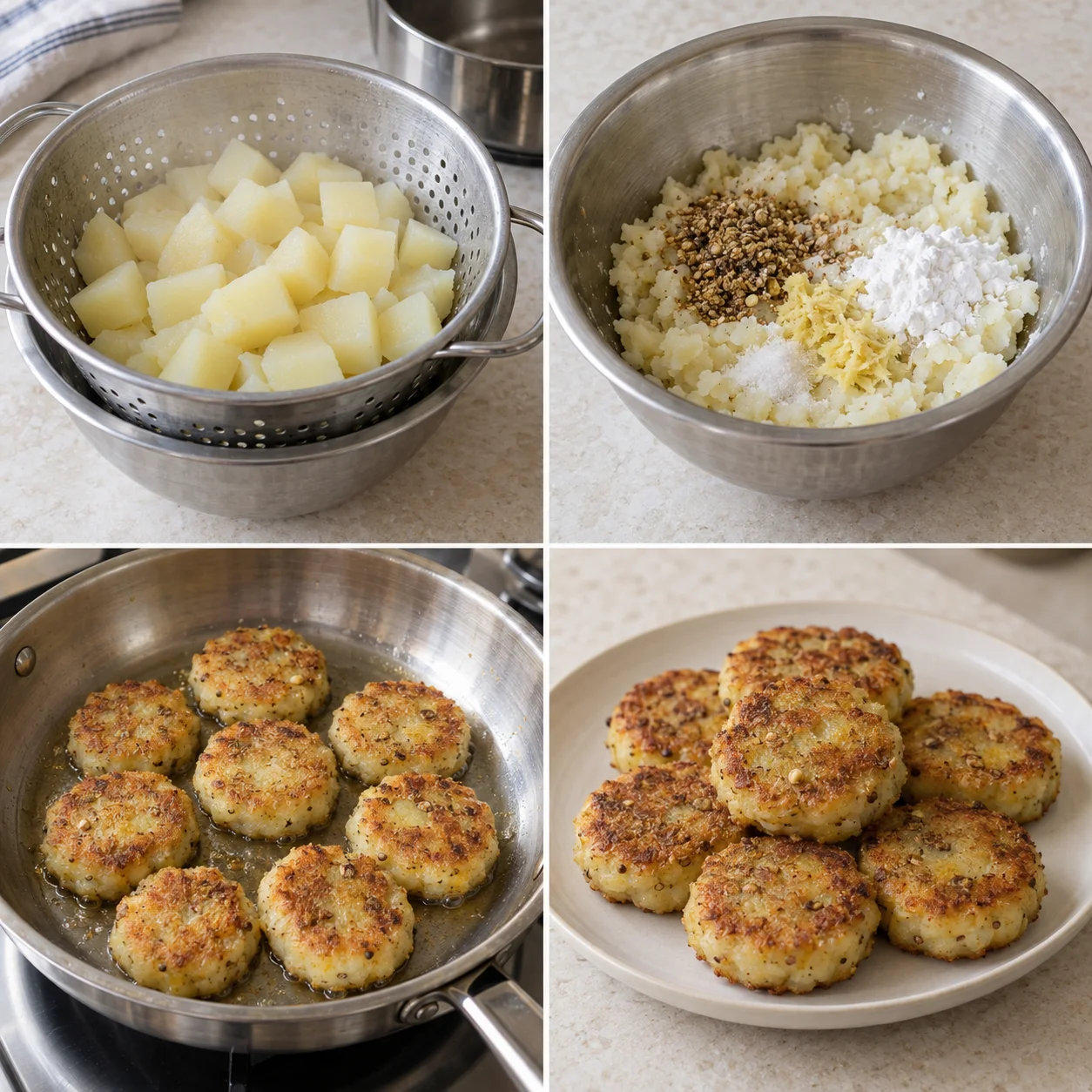 Illustrative Coriander aloo tikki