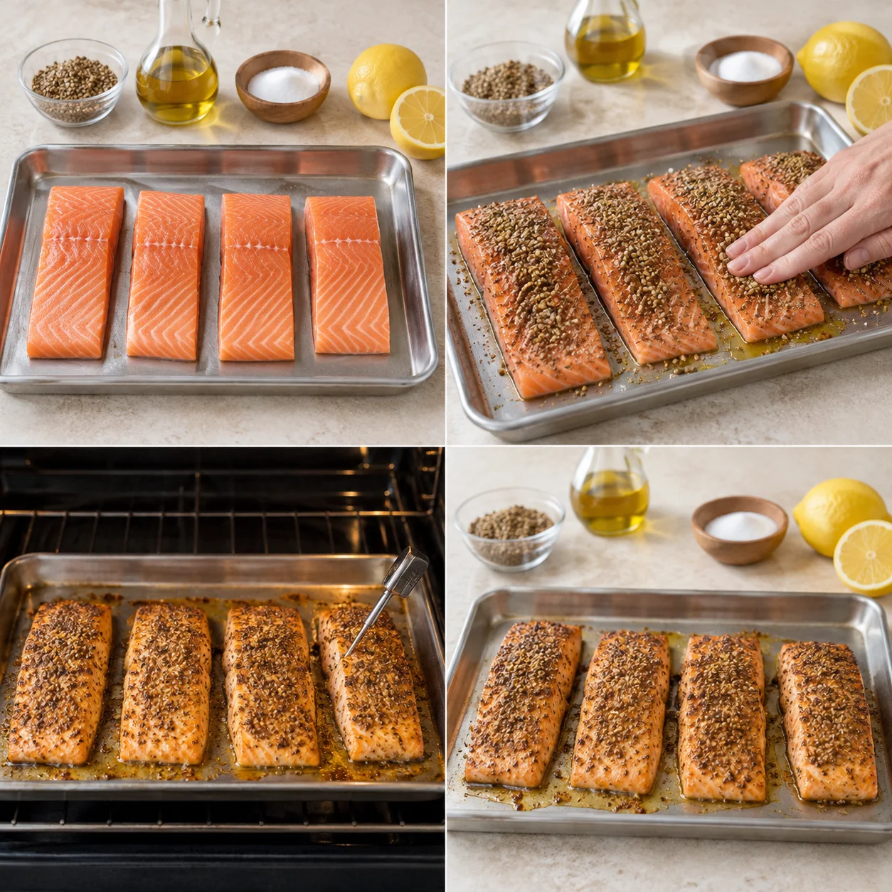 Illustrative Coriander-crusted salmon