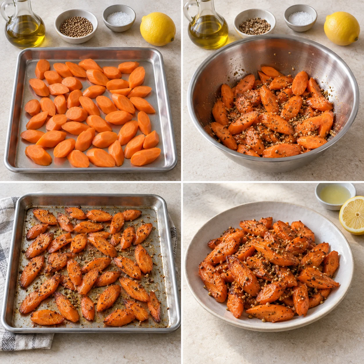 Illustrative Coriander roasted carrots