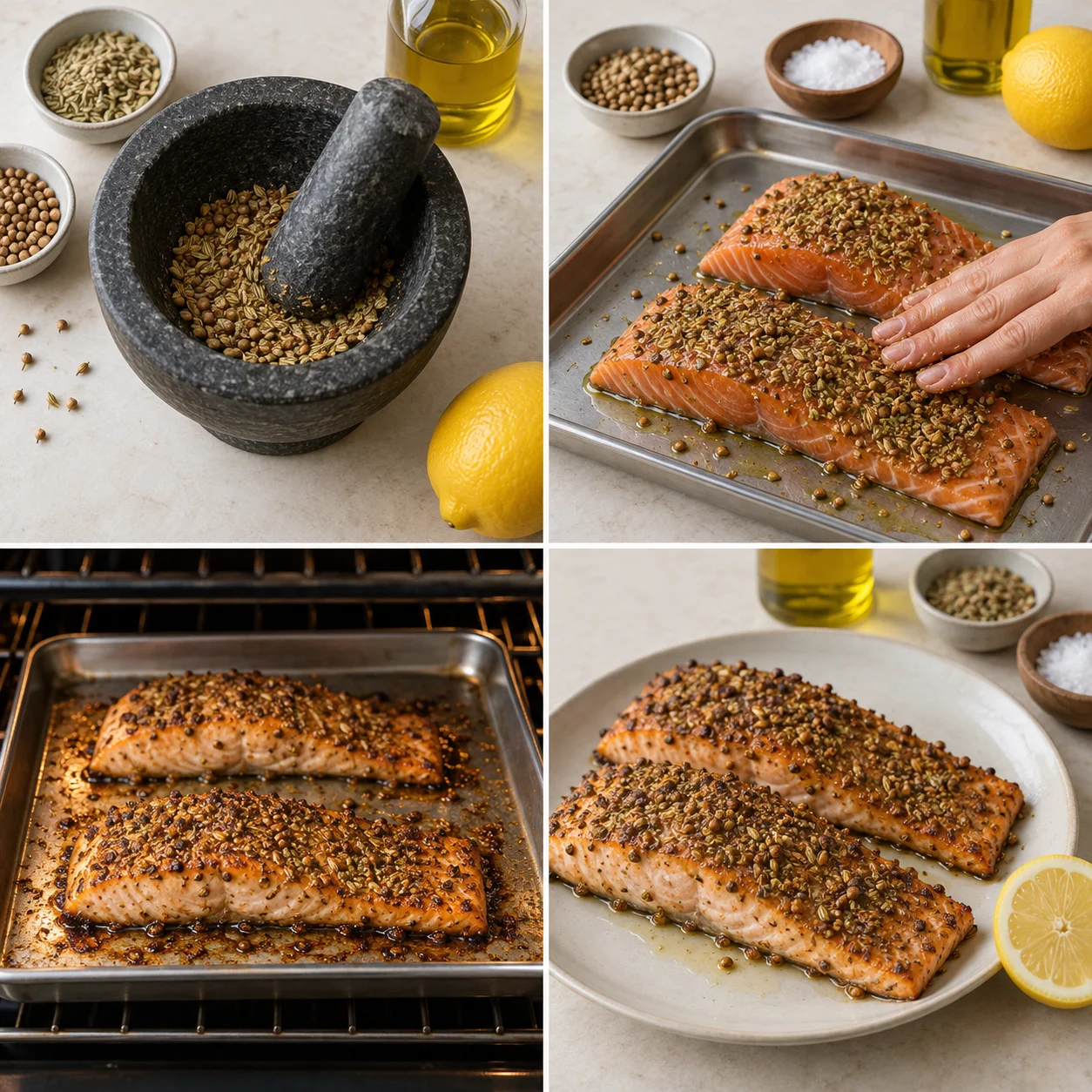 Illustrative Fennel coriander salmon
