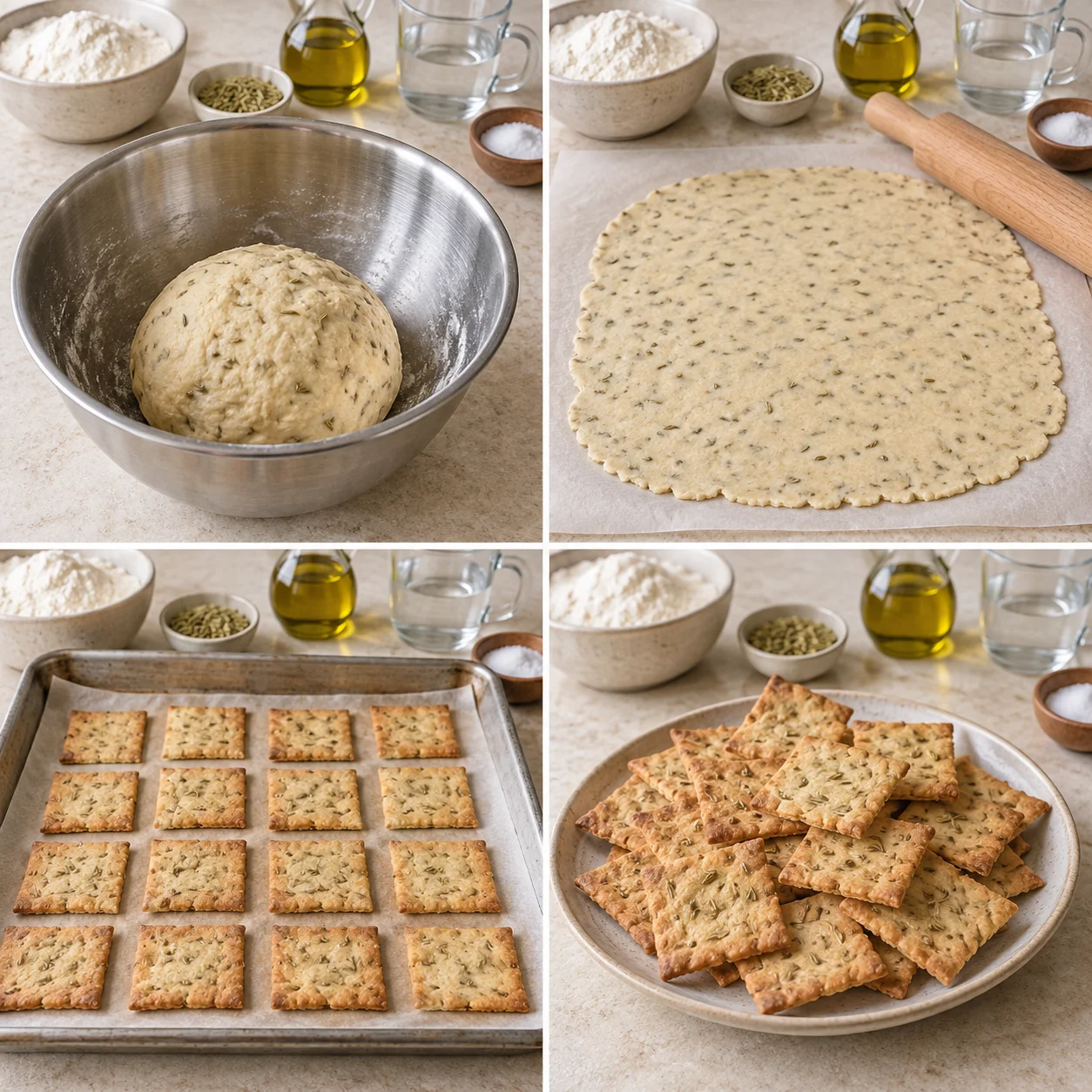 Illustrative Fennel crackers