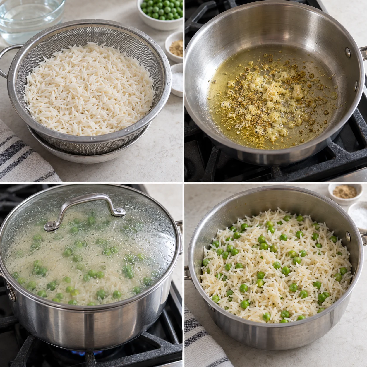 Illustrative Kashmiri matar pulao