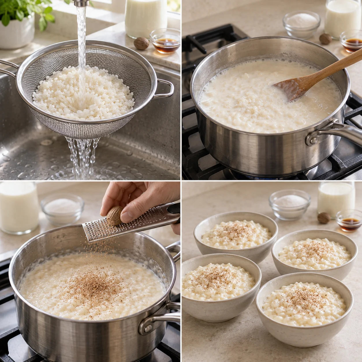 Illustrative Nutmeg rice pudding