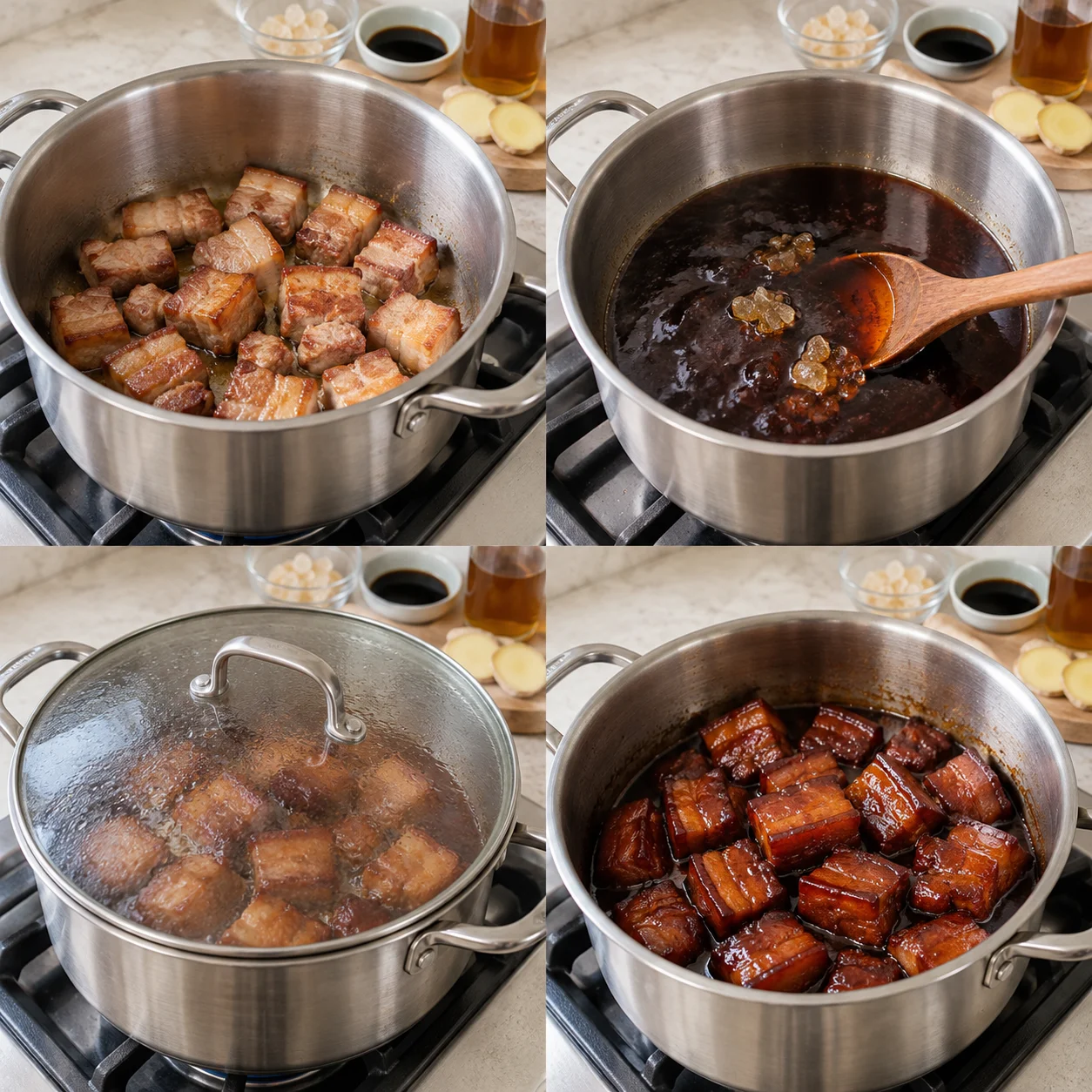 Illustrative Red-braised pork belly