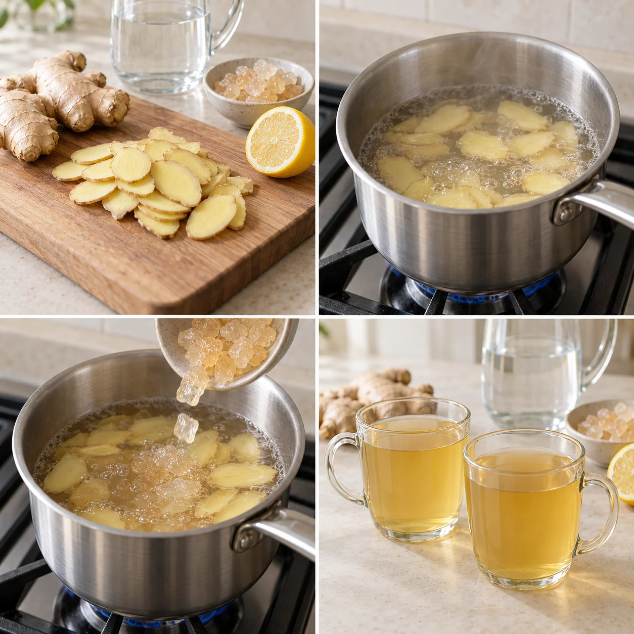 Illustrative Rock-sugar ginger tea