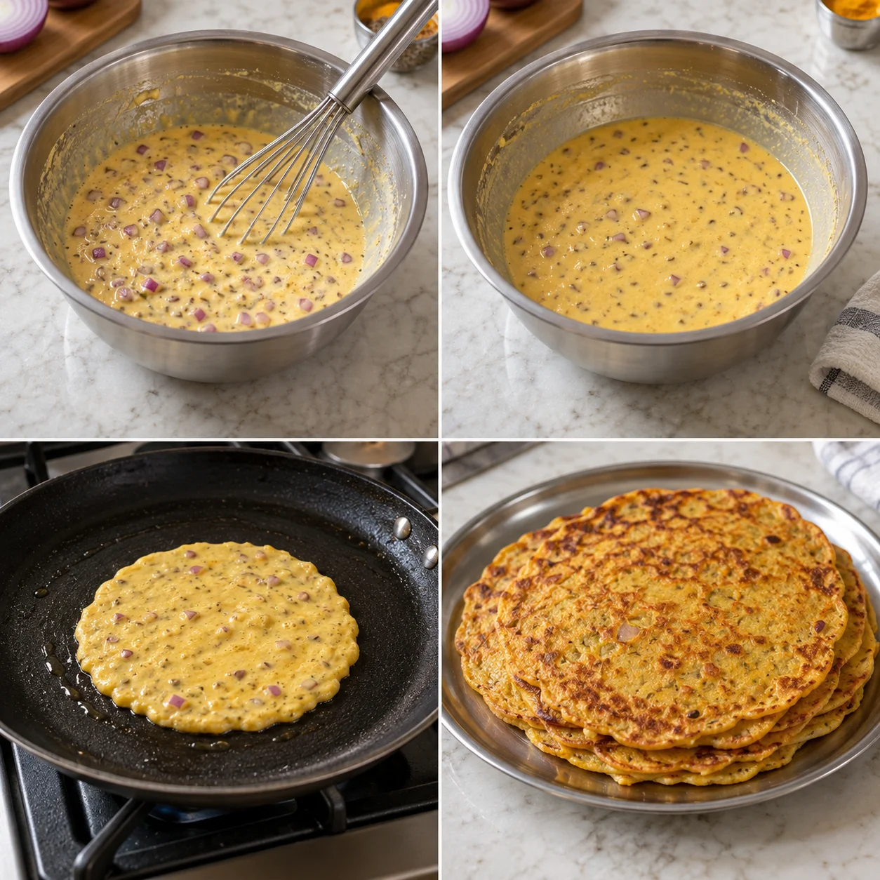 Illustrative Ajwain besan chilla