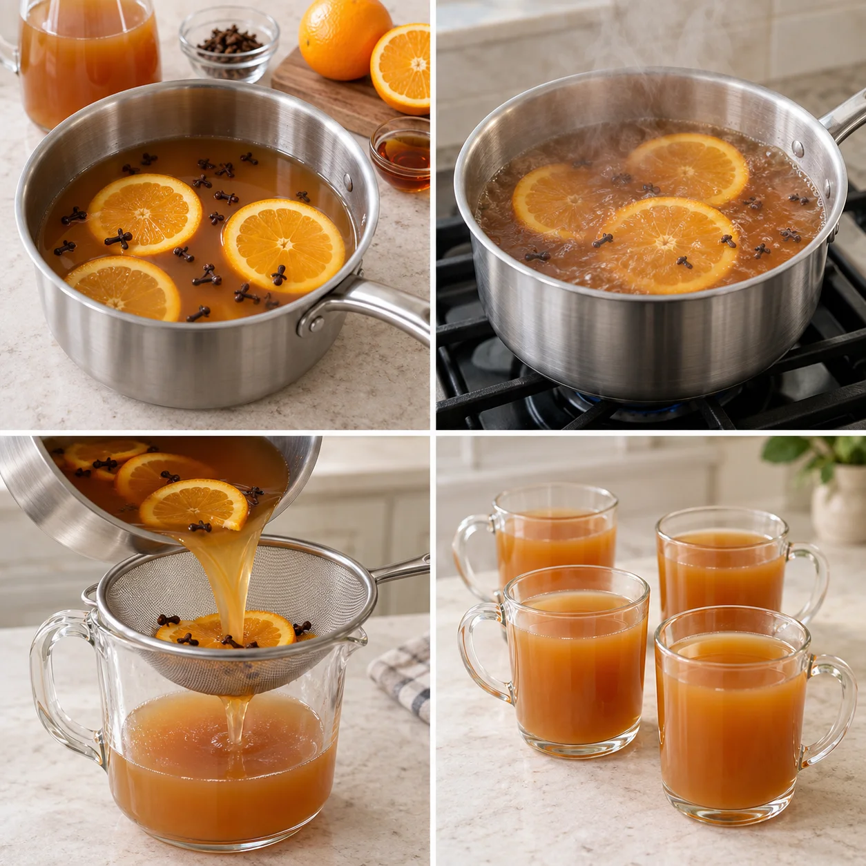 Illustrative Clove-spiced apple cider