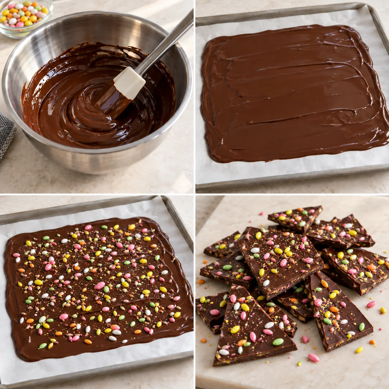Illustrative Fennel-candy chocolate bark
