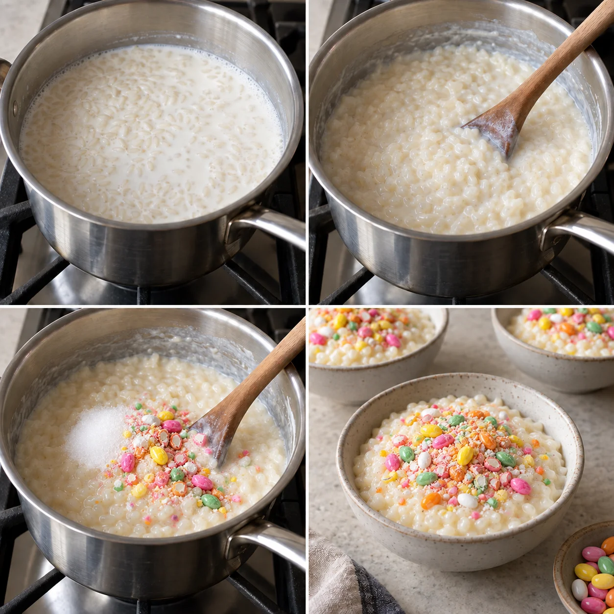Illustrative Fennel-candy rice pudding