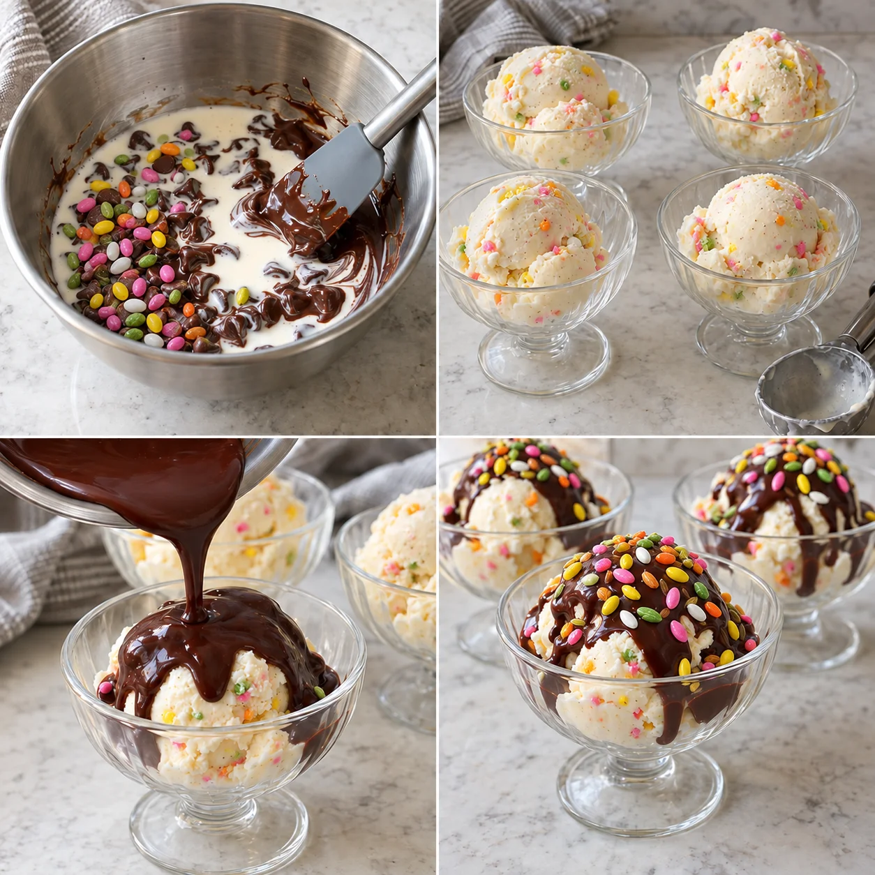 Illustrative Fennel-candy vanilla sundae