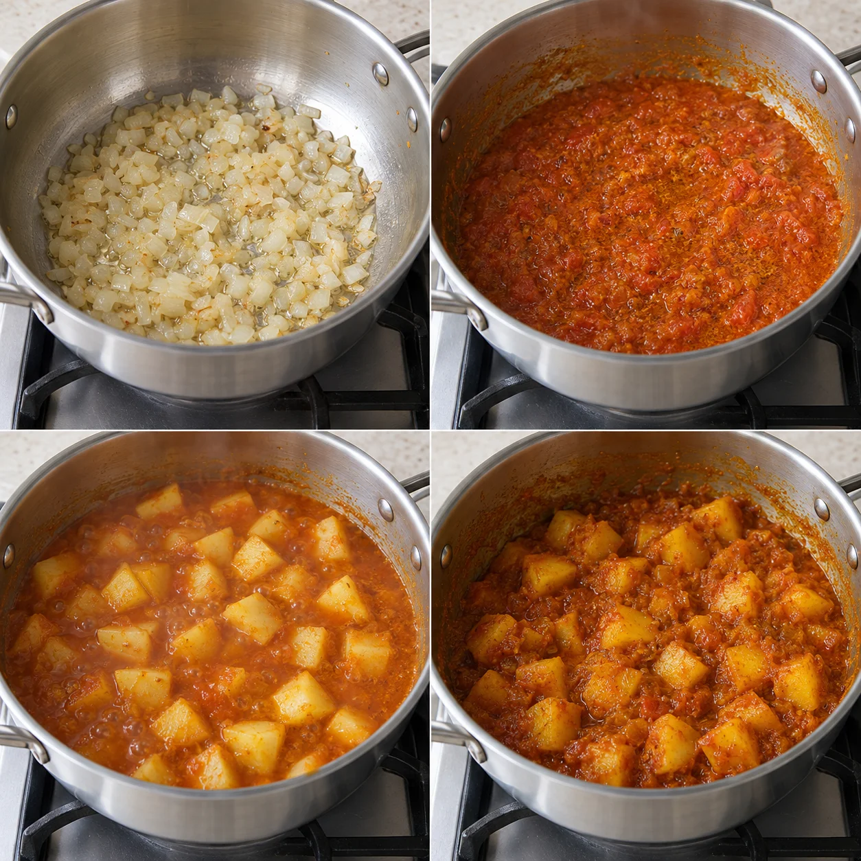 Illustrative Fenugreek-spiced potato curry