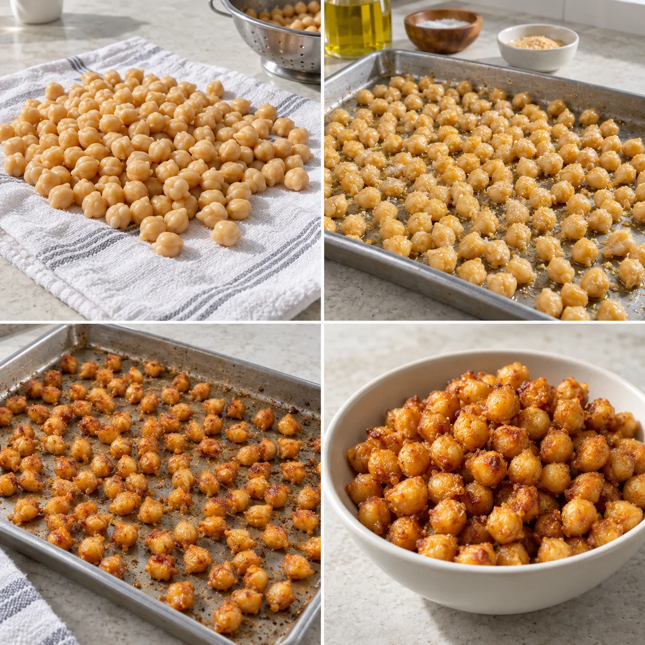 Illustrative Garlic roasted chickpeas