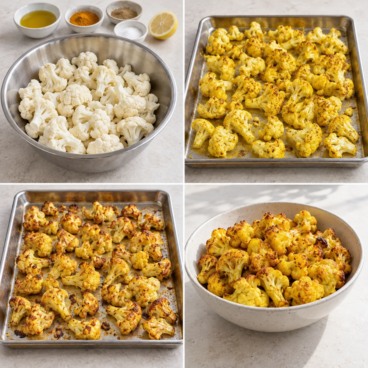 Illustrative Turmeric roasted cauliflower