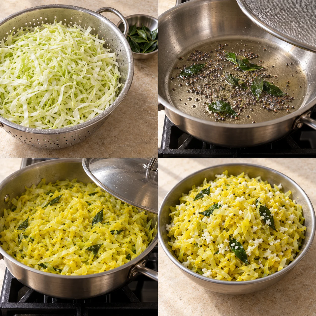 Illustrative Cabbage poriyal