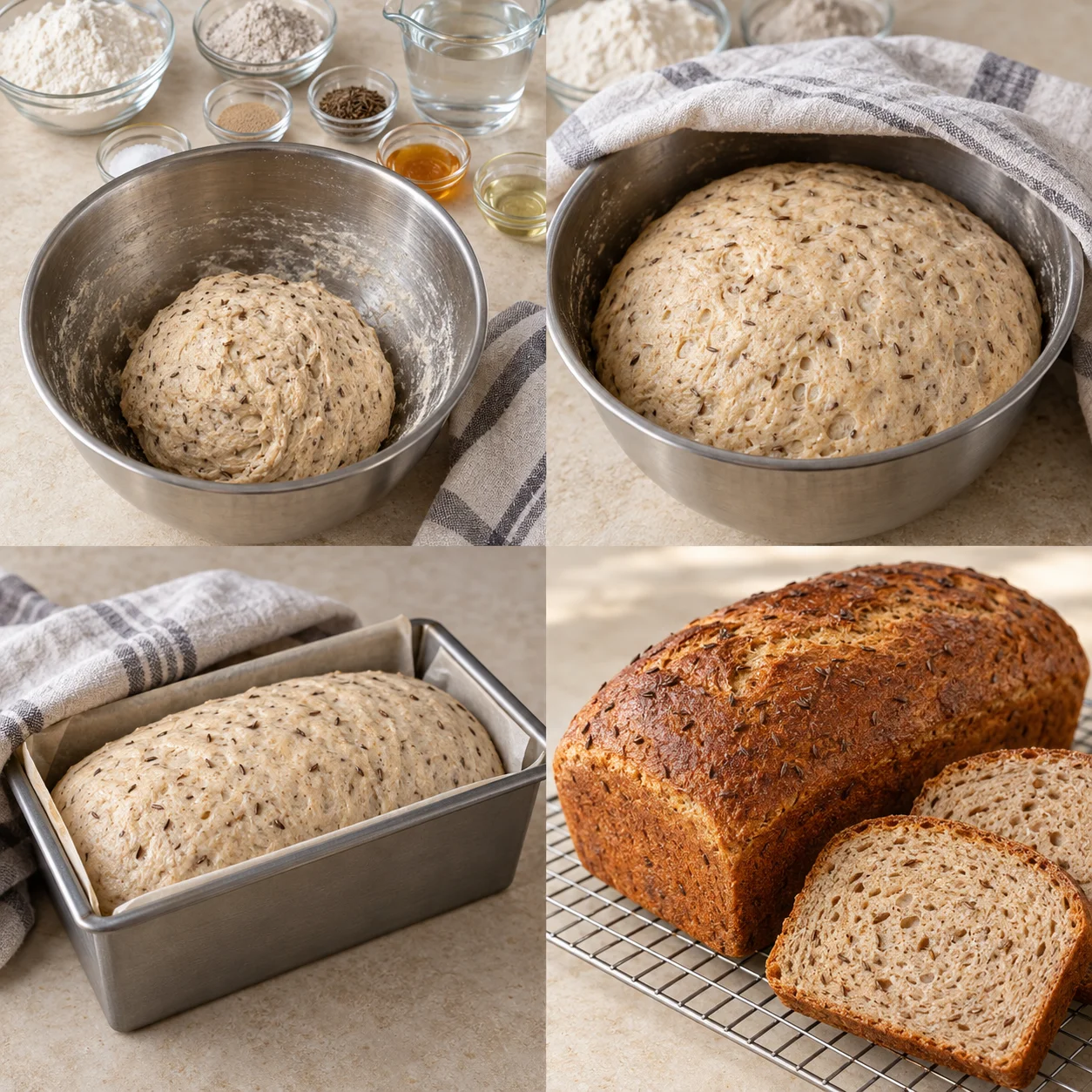 Illustrative Caraway rye bread