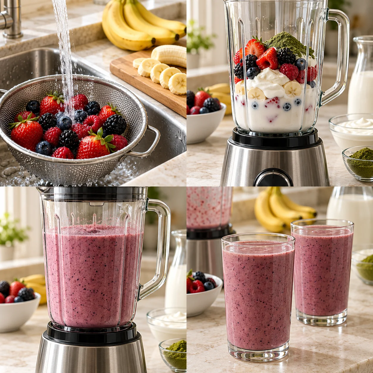 Illustrative Moringa berry smoothie