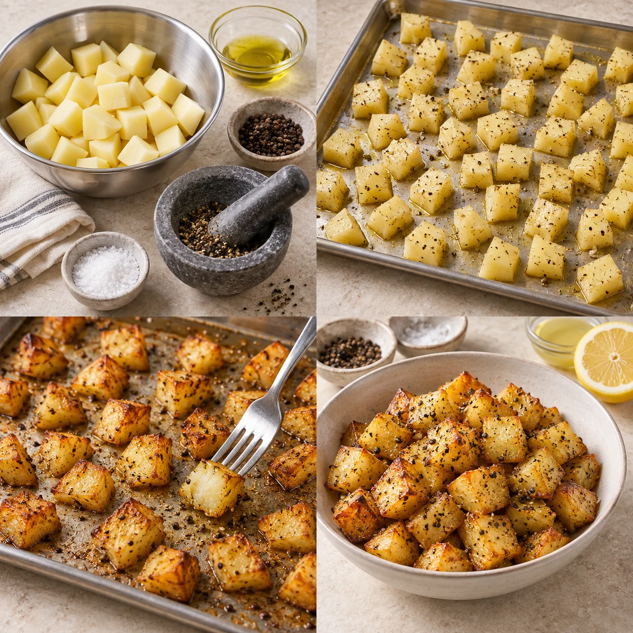 Illustrative Peppercorn roast potatoes