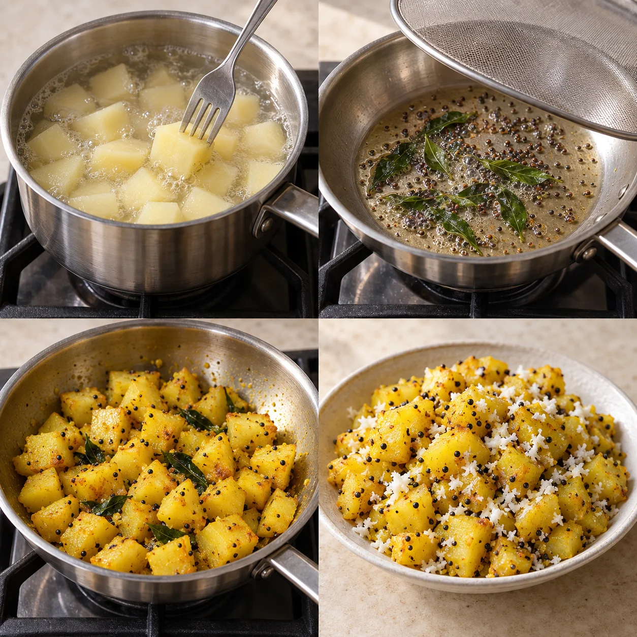 Illustrative Potato poriyal
