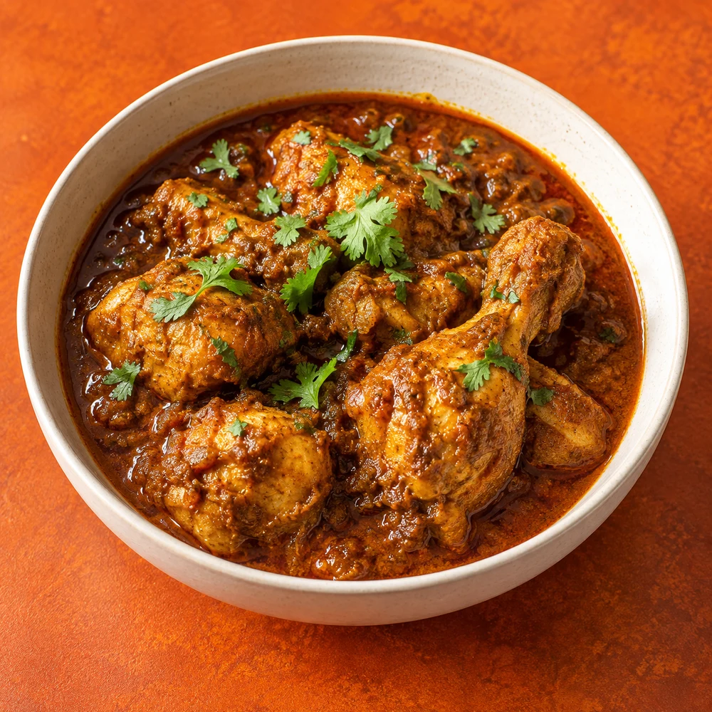Serving inspiration for Butter chicken with garam masala