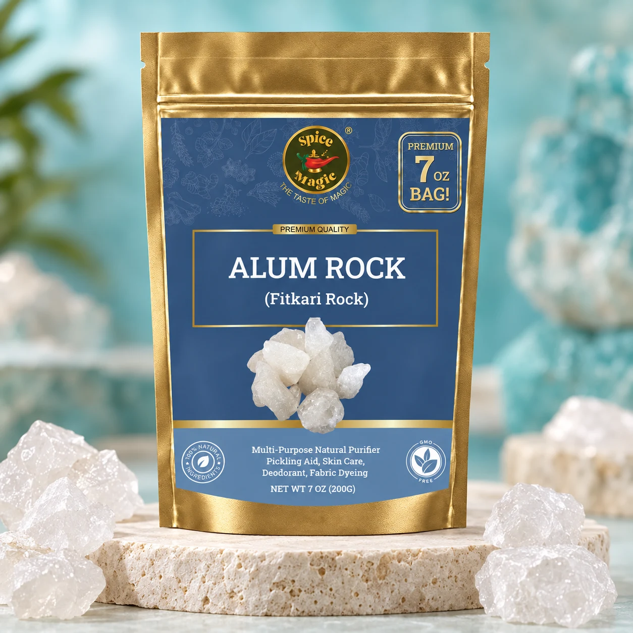 Alum Rock, 7 oz Spice Magic pouch with matching ingredients